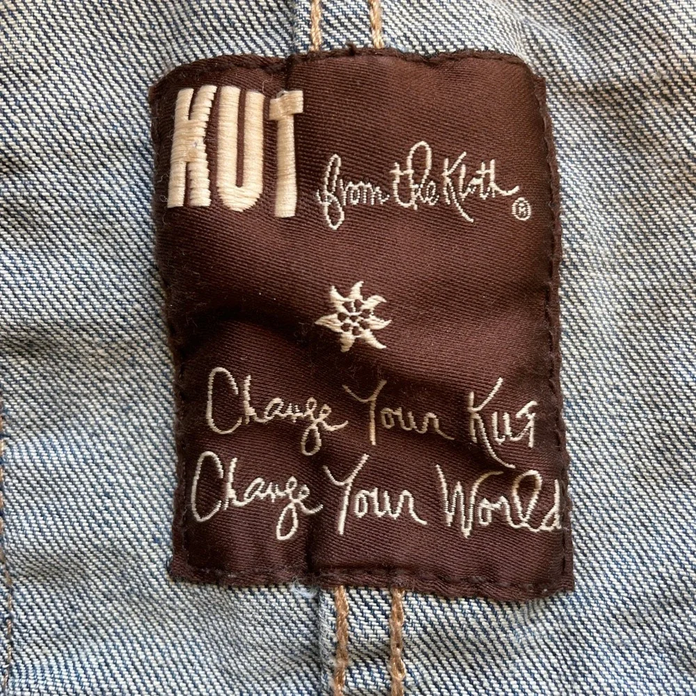 KUT From the Kloth‎ Denim Jacket Size Small Jean Jacket Cotton Blend